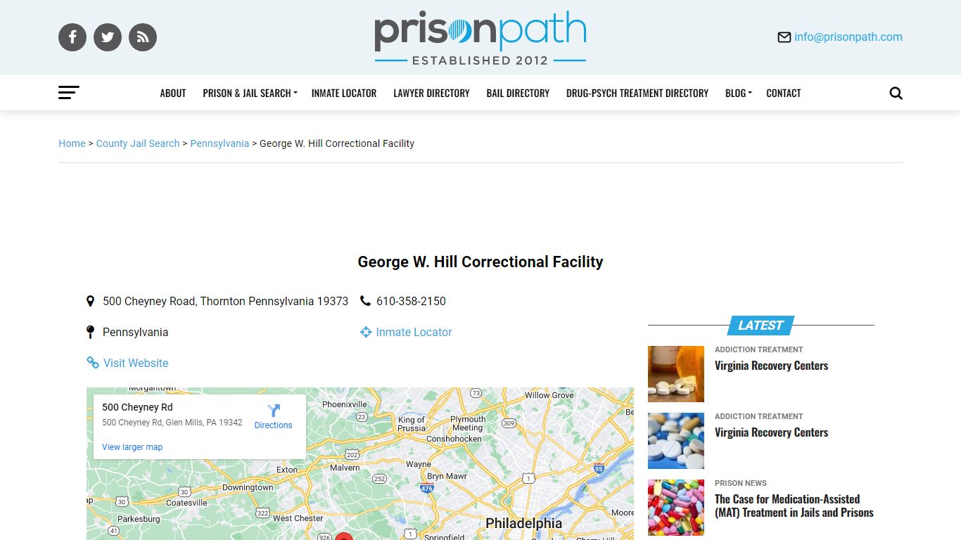 George W. Hill Correctional Facility - Prison Inmate Search & Locator ...