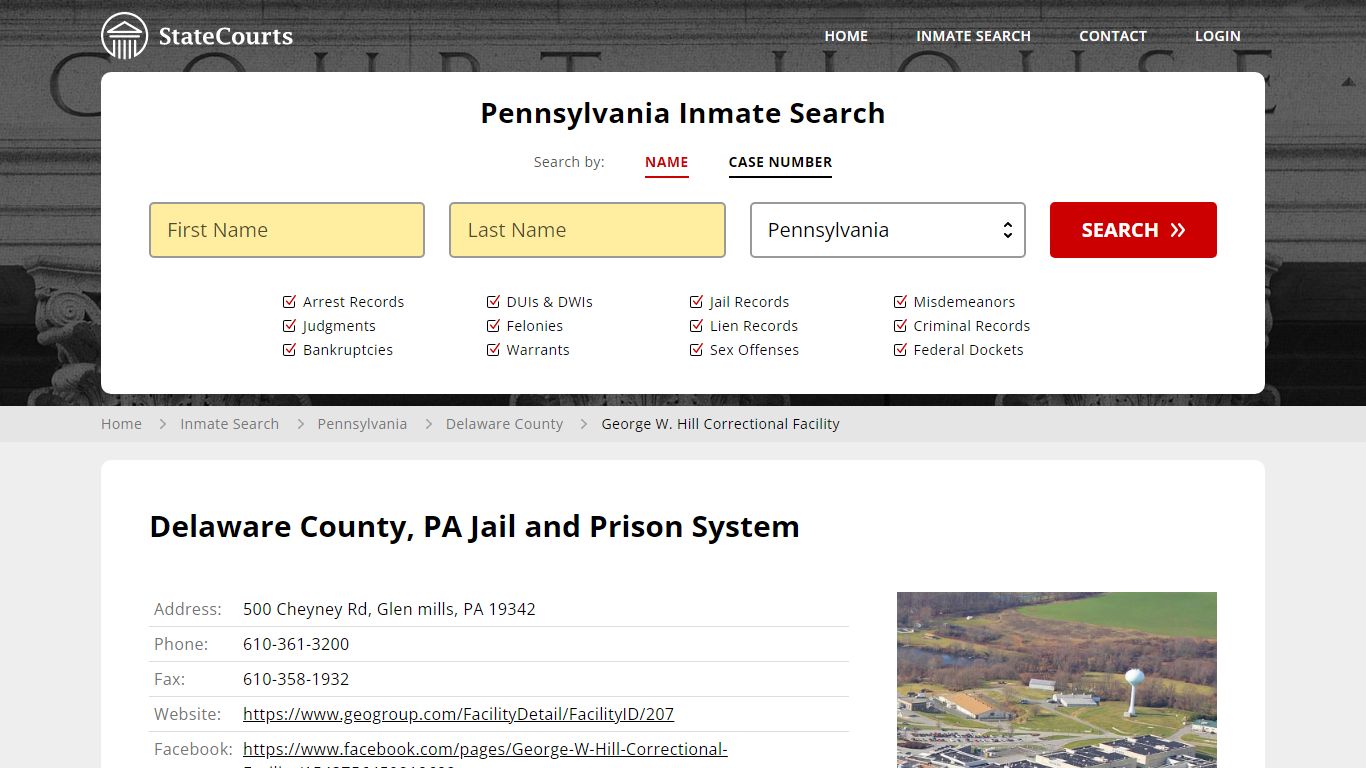 George W. Hill Correctional Facility Inmate Records Search ...