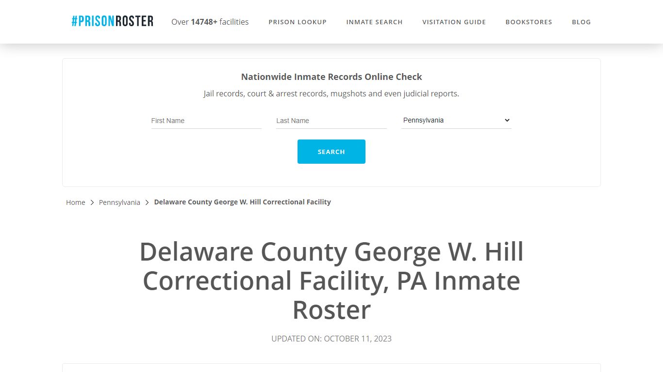 Delaware County George W. Hill Correctional Facility, PA